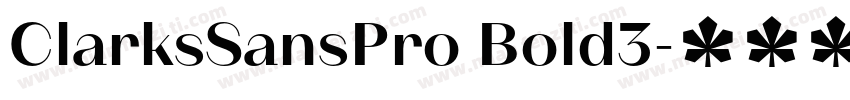 ClarksSansPro Bold3字体转换